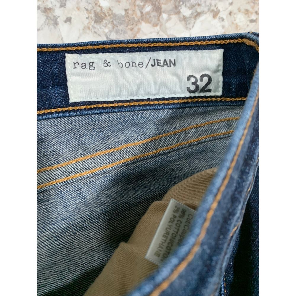 GU Lovely ”rag&bone” Sz-32 Skinny Cut Jean Dark Blue Kensington,5 Pocket,Zipper - Picture 8 of 12